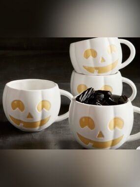 Pottery Barn Mugs Jack-o-Lantern